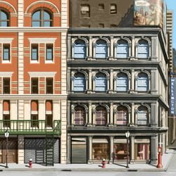 Fabryka Gier | Game Art | „Don’t Mess With The Zoran“ | background set | NEW YORK CITY