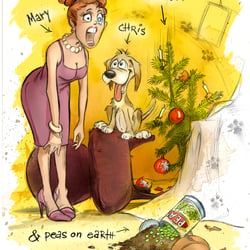 Mary, Chris, mess & peas on earth_Weihnachtskarte