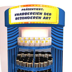 Nussmischung Kreation und Illustration Floor Merchandiser
