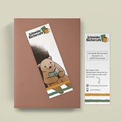 „Büchercafé Schneider“ Lesezeichen Mockup