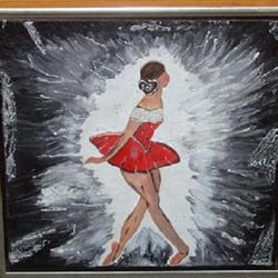 Acrylmischgemälde, gerahmt 45 × 45 cm