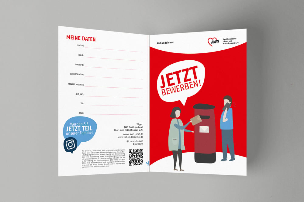 Flyer Kurzbewerbung AWO