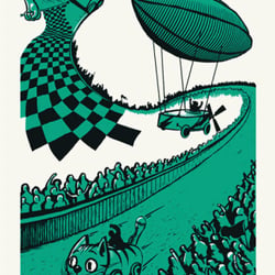 Plakat für das Weimarer Seifenkistenrennen „Spacekidheadcup“