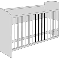 Vektorgrafik zum Gitterbett
