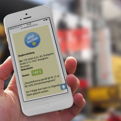 Buchung uf dem Smartphone