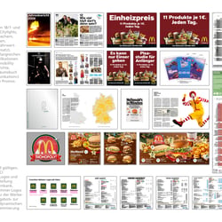 Publikationen, Logos, komplette Promos, Store-Werbemittel, Bücher, Tabellensatz