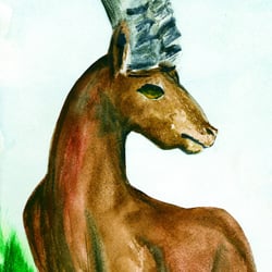 Steinbock || Aquarell