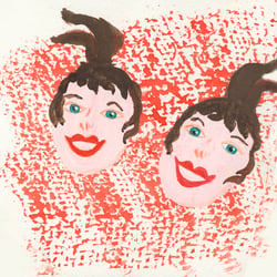 „Zwilling“ Sternzeichen, Sternzeichen (Aquarell, Tempera, Buntstift)