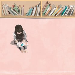 girl with book