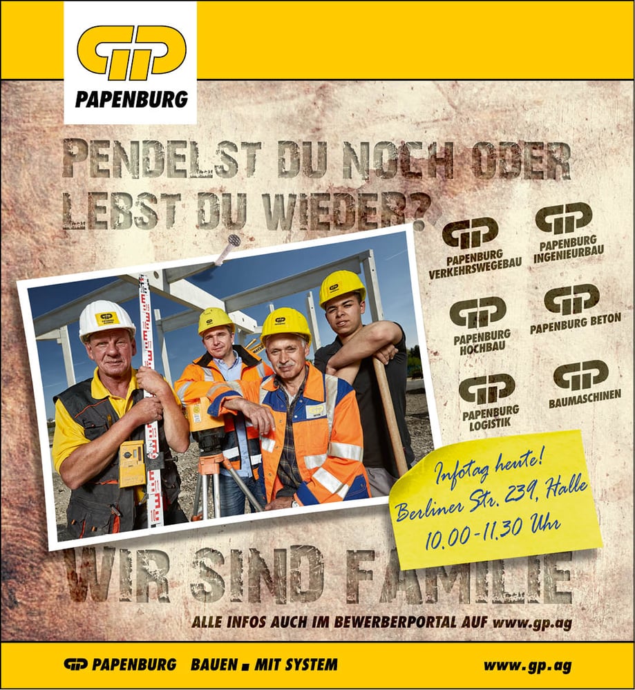 Zeitungsanzeige GP Günter Papenburg AG
