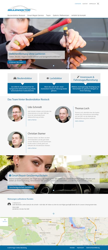 Landingpage beulendoktor-rostock.de