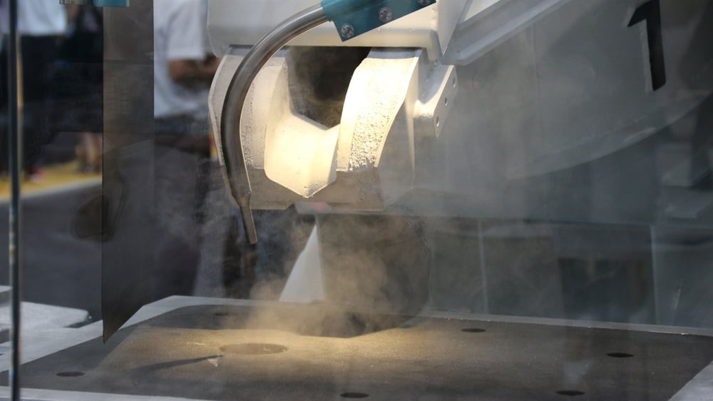 Gießmaschine mit Licht- und Dampfeffekten