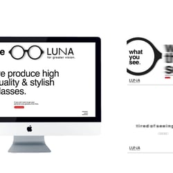 Web Design Layout Konzept — Luna Glasses