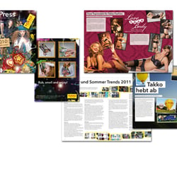 TAKKO X-PRESS Weihnachten 2010 Layout, Konzeptentwicklung und Art Direktion der Mitarbeiterzeitung.