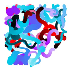 Bonbonpattern – blueish #03