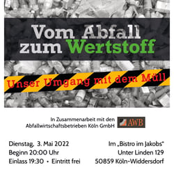 „Wertstoff“ Veranstaltungsplakat