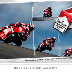 Print ad for British MotoGP Grand Prix.