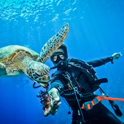 Underwater Wide Angle Portrait Photography