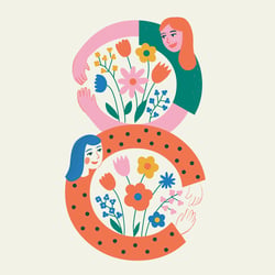 Illustrations for map and greeting cards