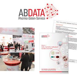 Abdata – Pharma-Daten-Service. Eigenständige Logo-Entwicklung, Broschüren, Anzeigen, Messestände, etc.