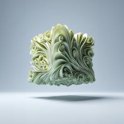 AI-Generated Abstract Paper Sculpture