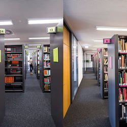 Leitsystem Neubau Campus Finkenau Bibliothek