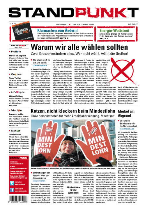 Zeitungstitel für eine fiktive Zeitung