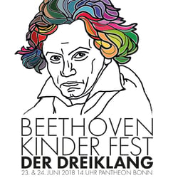 Plakat Beethoven Kinder Fest (ohne Sponsorenzeile, Illustration und Gestaltung)