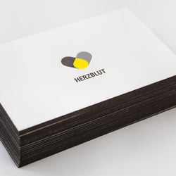 Herzblut Visitenkarten Farbschnitt