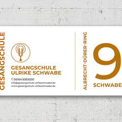 Beschilderung – Gesangschule Ulrike Schwabe