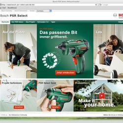 Offizielle Website des innovativen Akkuschraubers Bosch PSR Select