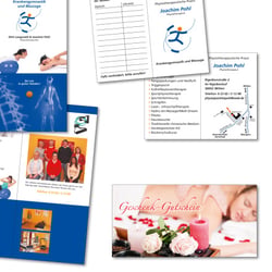 Folder, Visitenkarten und Geschenkgutschein