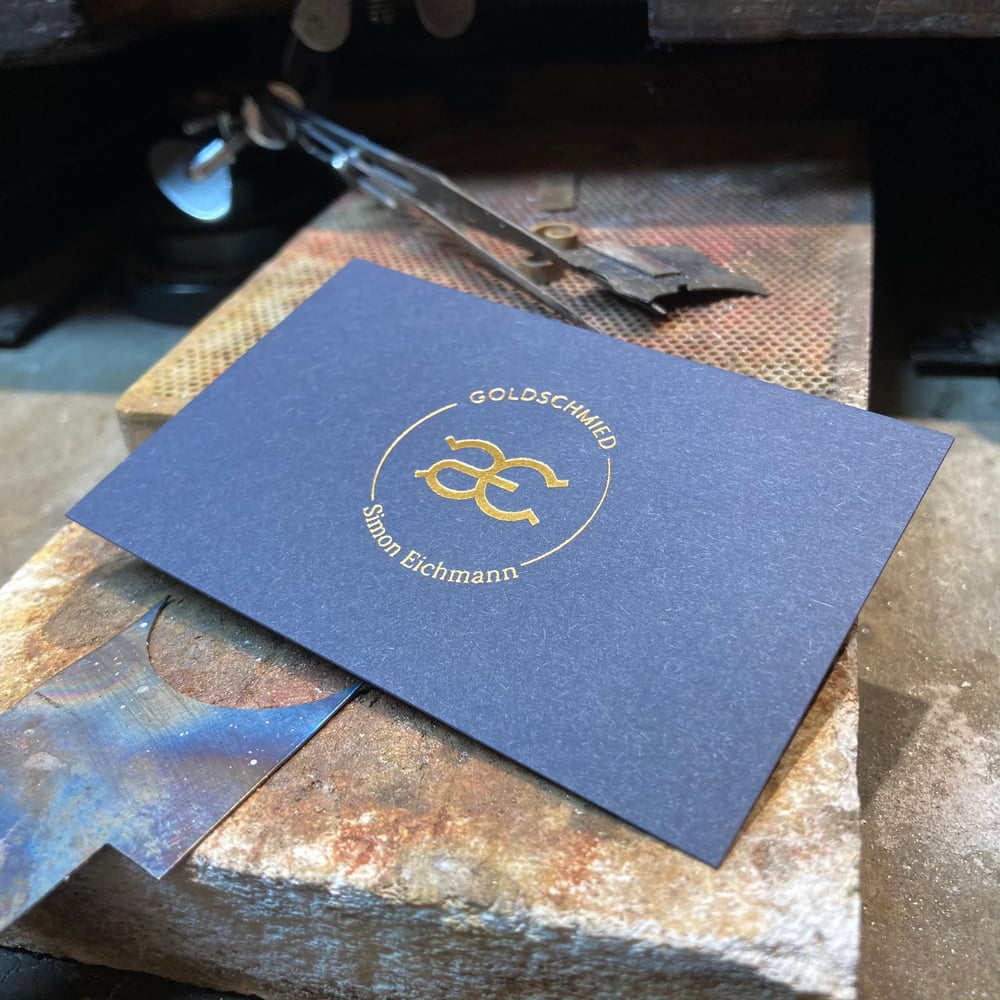Logodesign, Geschäftsausstattung und Webseite für Goldschmied Simon Eichmann