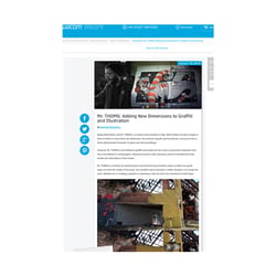 Wacom article featuring graffiti artist Diego Della Posta aka Mr. THOMS.  (This appears on the Wacom InfoChannel).
