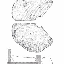 Rest des Mahlsteins einer kaiserzeitlichen Handmühle, für LWL-Archäologie für Westfalen
