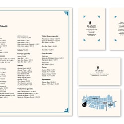 Speisekarte und Visitenkarten