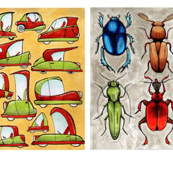 print portfolio 0014 border cars beetles