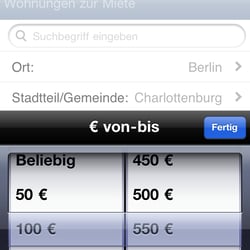 Preisfilter einstellen