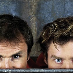 duo edelmais – Plakat für die Tournée „2 pro Müll“ von René Rindlisbacher & Sven Furrer
