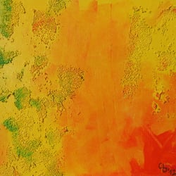 „TRILOGY III“ | GREEN FOLLOWED 50 × 50 cm | ACRYL + STRUCTURAL PASTE ON CANVAS | 2011