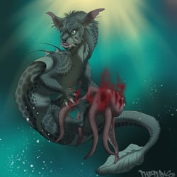 Wasserkatze –  Freie Arbeit