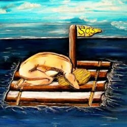 Öl auf Leinwand 70 × 50 cm