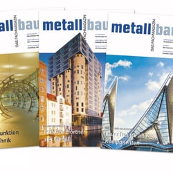 Fachmagazin metallbau, Layout und Bildauswahl, 11 Ausgaben pro Jahr, ca. 80 Seiten
