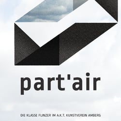 Flyer | part’air | Ausstellung Akademie der Bildenden Künste | Klasse Flinzer