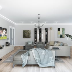 Wohnraum mit Kamin und TV-Lounge | PENTHOUSE HS536 | Dortmund