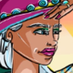 Artwork „Fashion Girl in Mojave Desert“