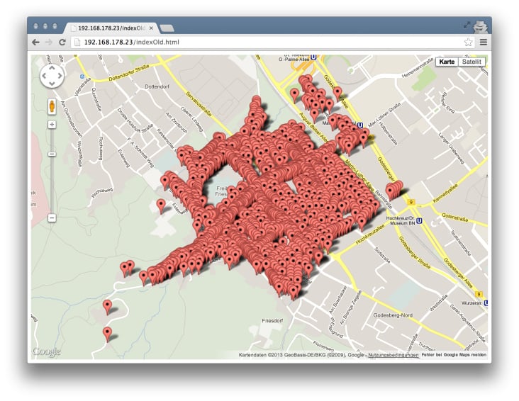 Sperrmüll Abholung in Bonn visualisiert.