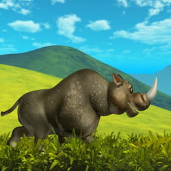 Nashorn in den Alpen