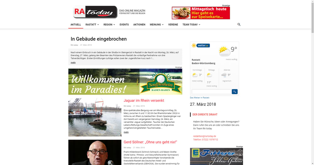 RA TODAY – DAS ONLINE MAGAZIN FÜR RASTATT UND DIE REGION