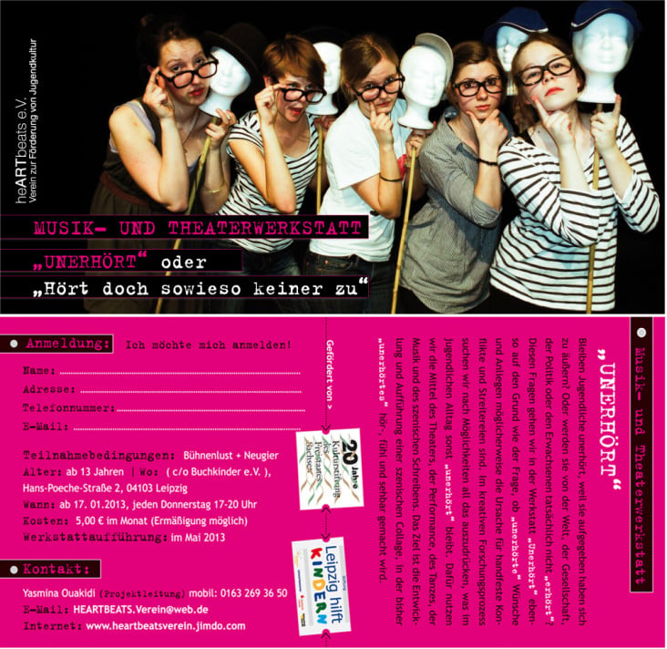 Karte DINlang Jugendtheatergruppe